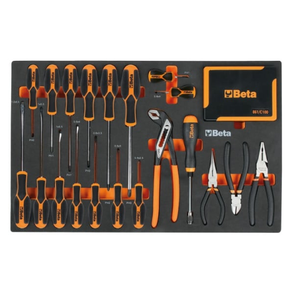 Inlay met handgereedschap uit de Beta 2400 RSC24/7-VIS