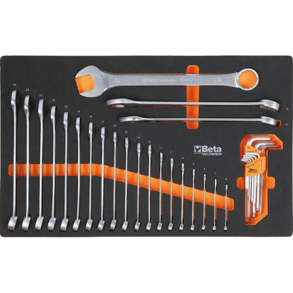 Inlay met ringsteeksleutels uit de Beta BW 2400S 7/E-M