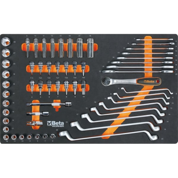 Inlay met dopsleutelbits en sleutels uit de Beta BW 2400S 7/E-M