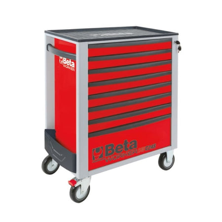 Beta BW 2400S 8/E-L gevulde gereedschapswagen in rood/antraciet met 398 gereedschappen