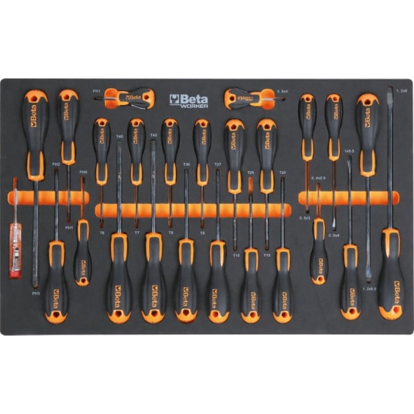 Inlay met schroevendraaiers uit de Beta BW 2400S 8/E-L