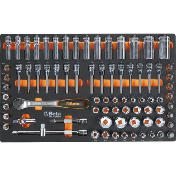 Inlay met dopsleutelbits uit de Beta BW 2400S 8/E-L