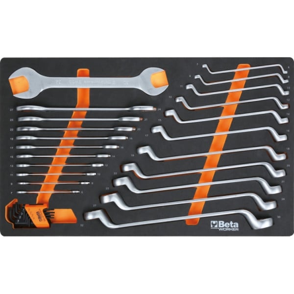 Inlay met steek- en ringsleutels uit de Beta BW 2400S 8/E-L