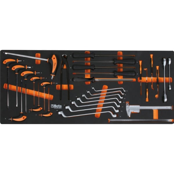 Inlay met meet- en aftekengereedschap uit de Beta BW 2400S XL9/E-XXL