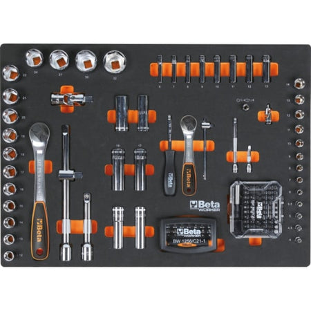 Inlay met tangen, hamers en meetgereedschap uit de Beta BW C04BOX-A VU