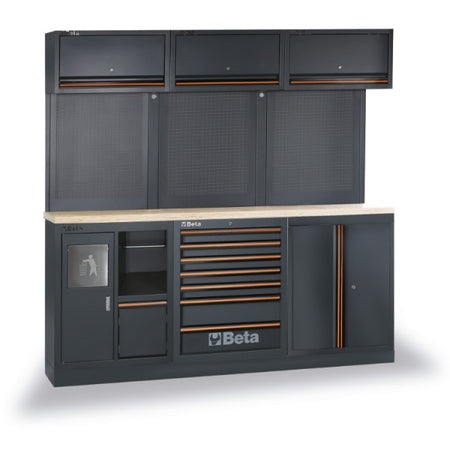 Beta C45PRO 2.0 AW/157UT werkplaatsinrichting met 157-delige gereedschapsset, houten werkblad – afbeelding 2