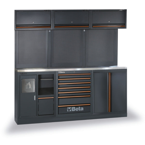 Beta C45PRO 2.0 AX/157UT werkplaatsinrichting met 157-delige gereedschapsset, rvs werkblad – afbeelding 2