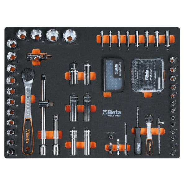 Beta C45PRO 2.0 B7W/196UT met houten werkblad – gereedschapsinlays