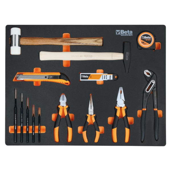 Beta C45PRO 2.0 B7X/196UT met RVS werkblad – gereedschapsinlays
