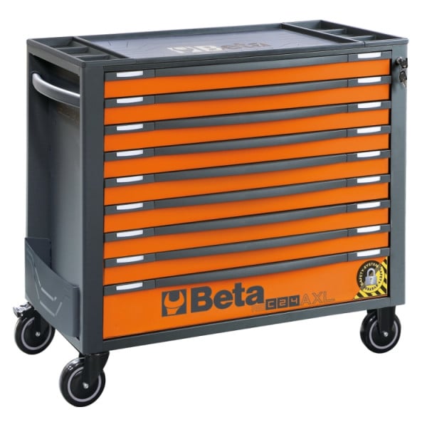 Beta RSC24AXL/9 gereedschapswagen met 9 laden in oranje/antraciet (RAL 2011-7016), artikelnummer 024004291