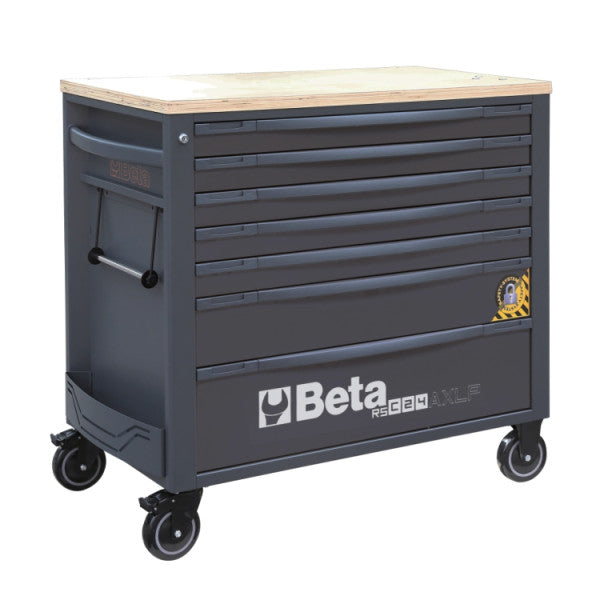 Beta RSC24AXLP/7 gereedschapswagen met houten werkblad in antraciet (RAL 7016), artikelnummer 024004577