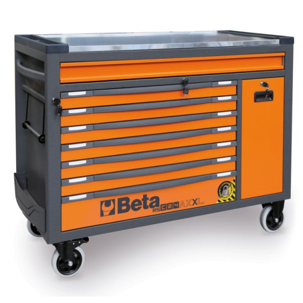 Beta RSC24AXXL gereedschapswagen met RVS werkblad in oranje/antraciet (RAL 2011-7016), artikelnummer 024004781