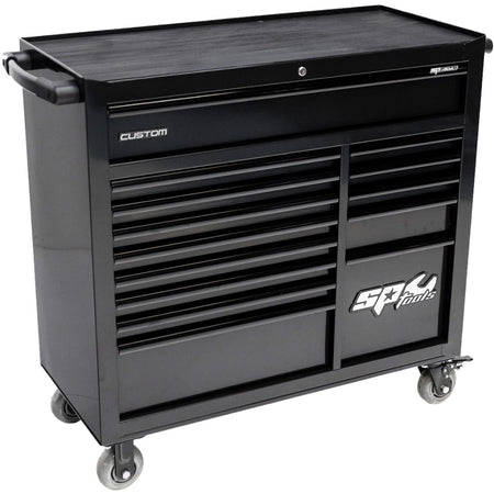 SP Tools Custom Series XL 372-delige gevulde gereedschapswagen – Zwart