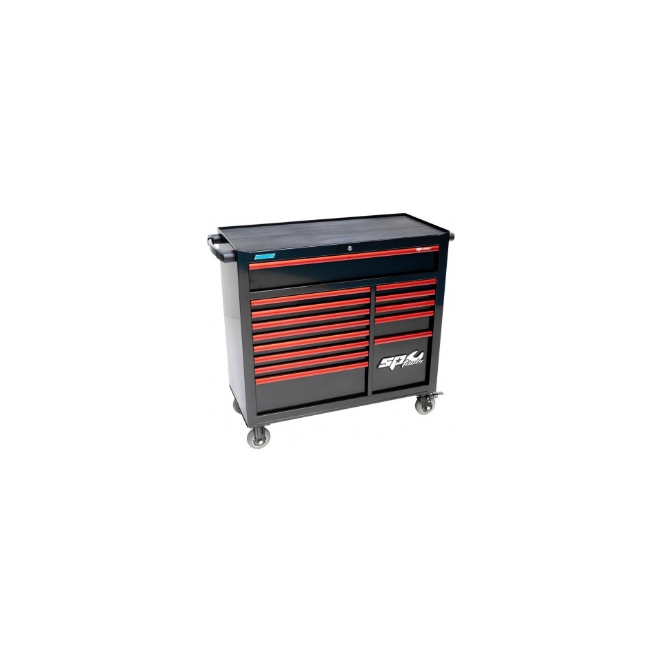 SP Tools Custom Series XL 468-delige gevulde gereedschapswagen – Rood