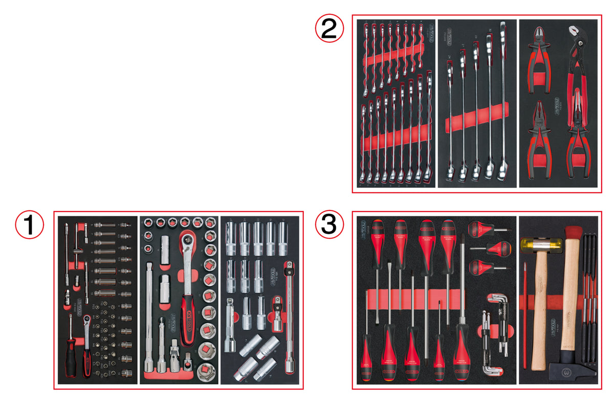 KS Tools RACING 855.6158 rode gereedschapswagen met 6 laden en 158 gereedschappen – foto 5