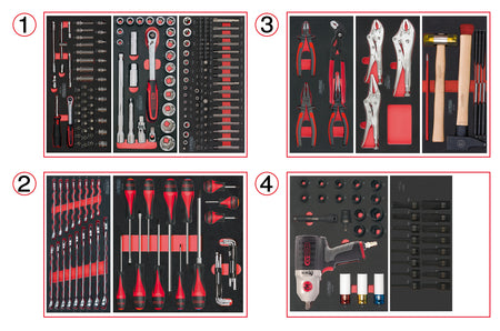 KS Tools RACING 855.6263 rode gereedschapswagen met 6 laden en 263 gereedschappen – foto 5