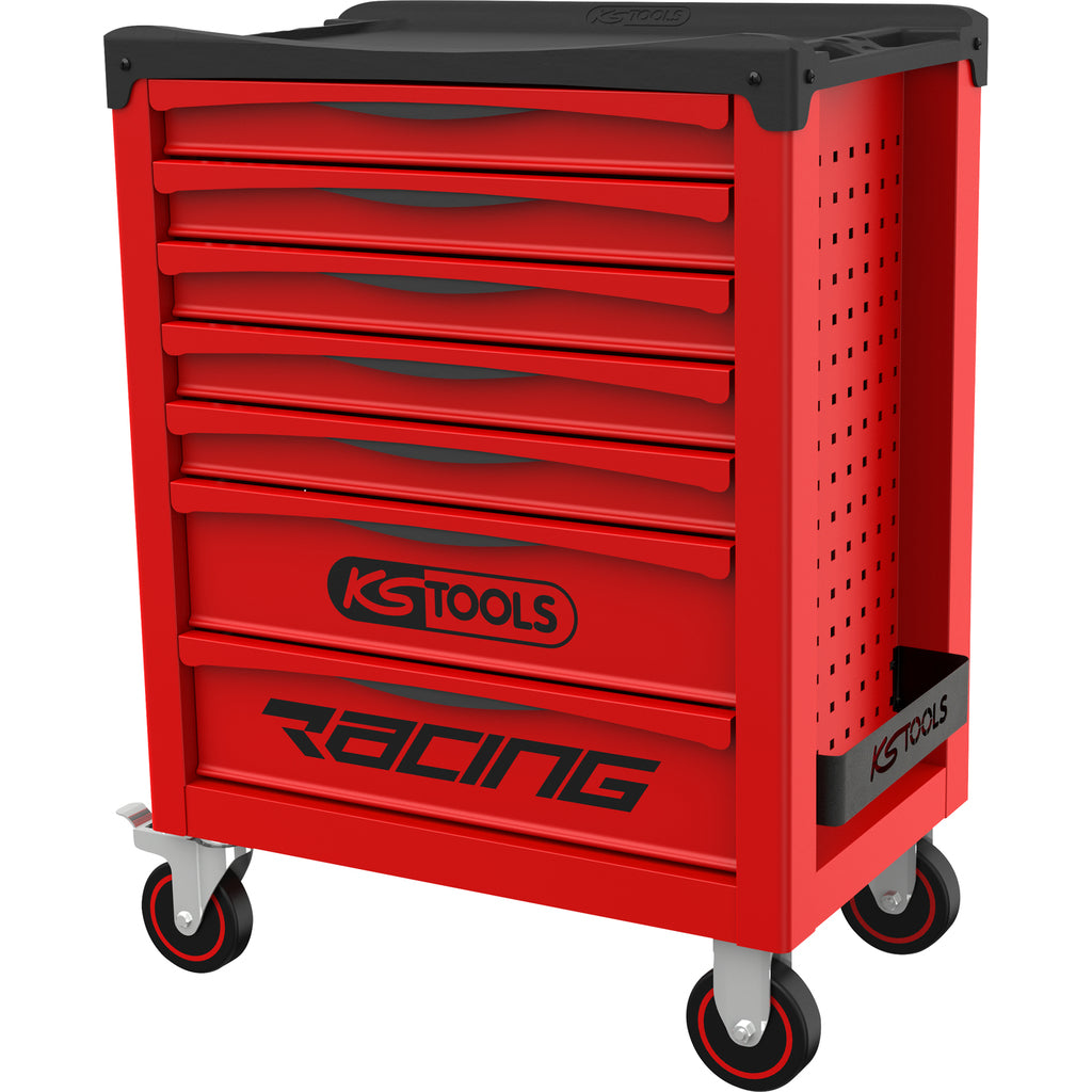 KS Tools RACING 855.7158 rode gereedschapswagen met 7 laden en 158 gereedschappen