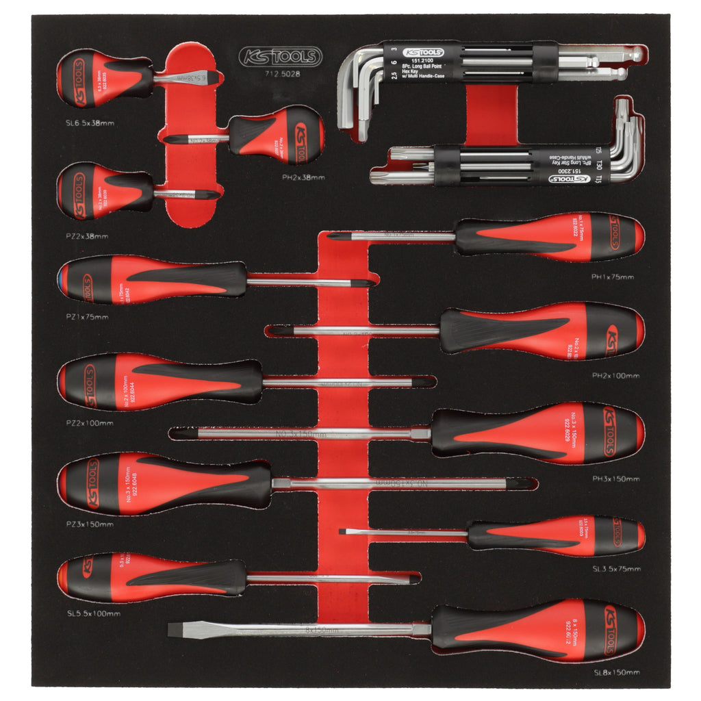KS Tools RACING 855.7158 rode gereedschapswagen met 7 laden en 158 gereedschappen – foto 13
