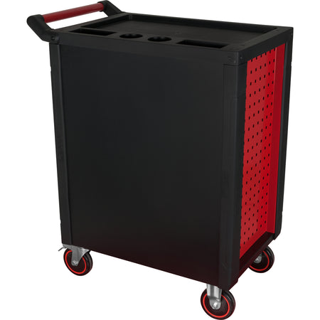 KS Tools RACINGline 826.0007 lege gereedschapswagen met 7 laden, zwart/rood