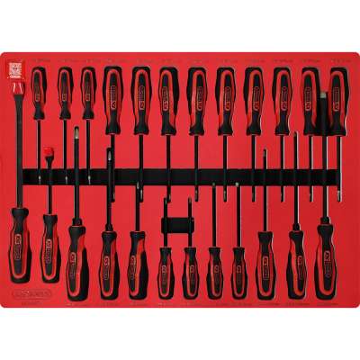 KS Tools SIGNATURE schroevendraaierset in schuimrubberinleg, 24-delig (883.0024)