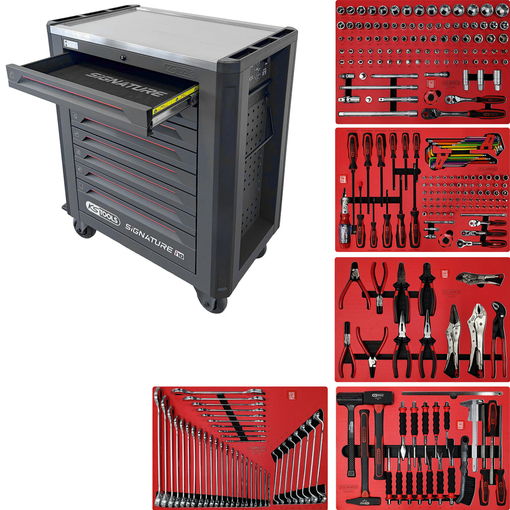 KS Tools SIGNATURE 882.1279 gevulde gereedschapswagen i10 met 8 laden en 279 gereedschappen