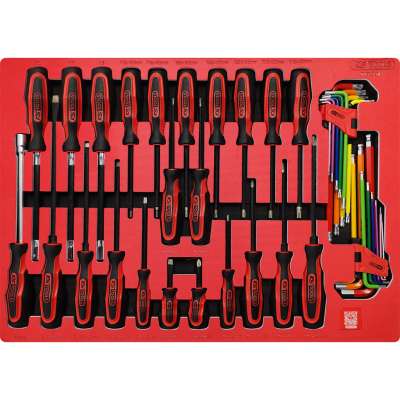 KS Tools SIGNATURE set SCS ERGOTORQUEplus schroevendraaiers in 1/1 systeeminlay, 41-delig (883.0041)