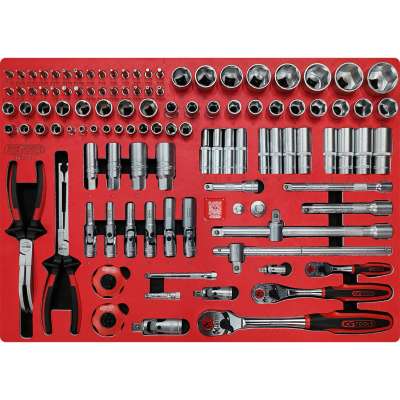 KS Tools SIGNATURE set SCS-dopsleutels 1/4" + 3/8" + 1/2" in 1/1 systeeminlay, 111-delig (883.0111)