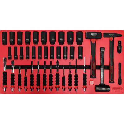 KS Tools SIGNATURE SCS 1/2" krachtdoppen- en hamerset in 1.1/3 systeeminlay, 40-delig (883.0040)