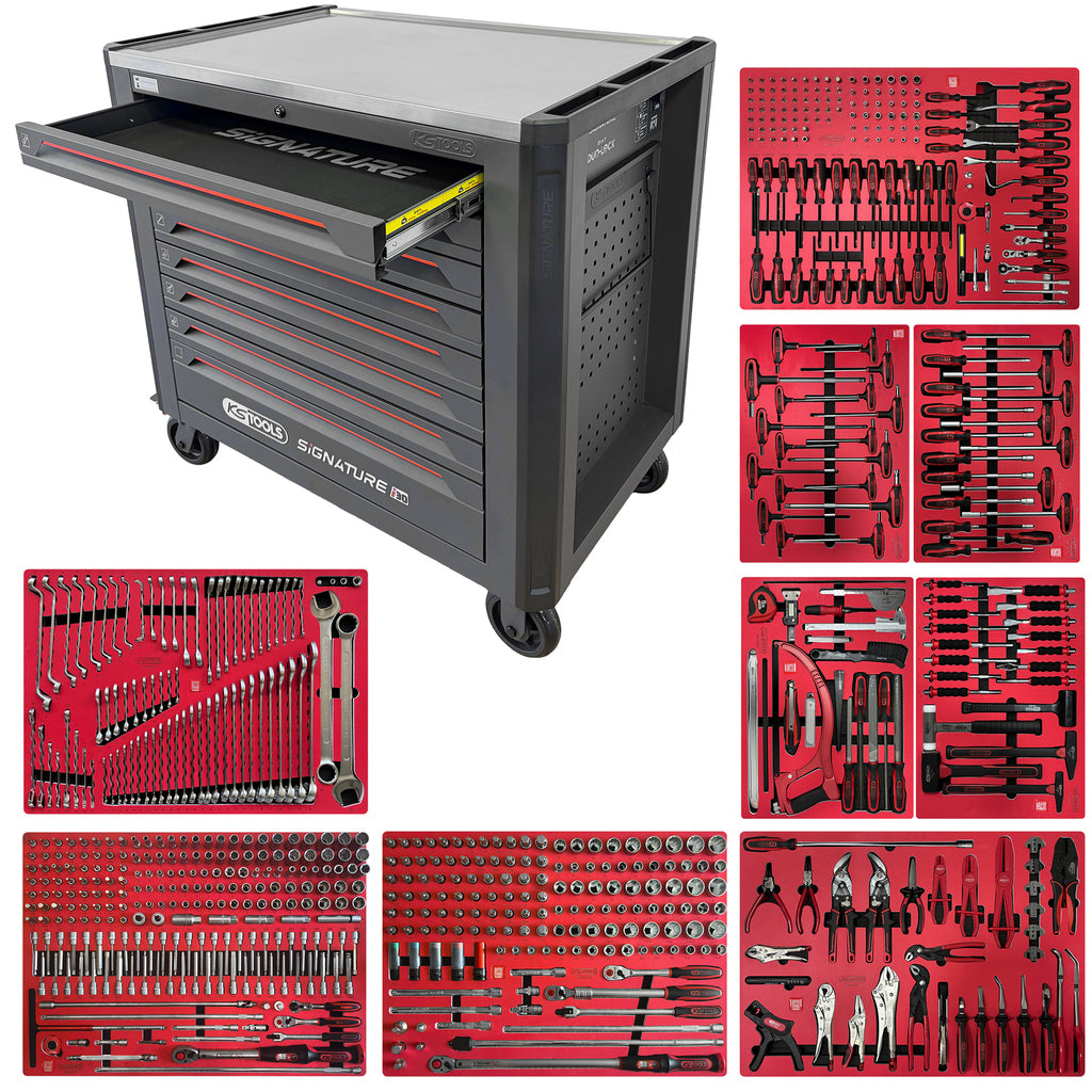 KS Tools SIGNATURE 882.3706 gevulde gereedschapswagen i30 met 8 laden en 706 gereedschappen
