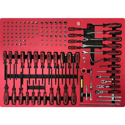 KS Tools SIGNATURE 1/4" dopsleutel- en schroevendraaierset in schuimrubberinleg, 142-delig (883.0142)