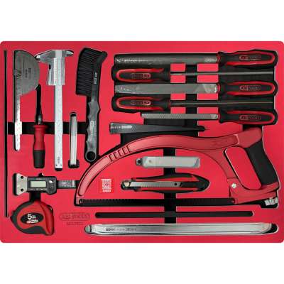 KS Tools SIGNATURE meetgereedschap- en vijlenset in schuimrubberinleg, 28-delig (883.0028)