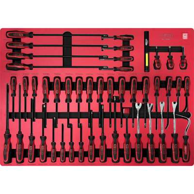 KS Tools SIGNATURE schroevendraaierset in schuimrubberinleg, 46-delig (883.0046)