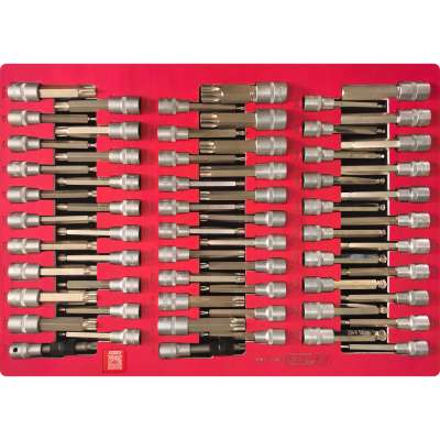 KS Tools SIGNATURE 1/2" bit-doppenset in schuimrubberinleg, 64-delig (883.1064)
