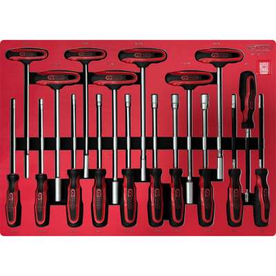 KS Tools SIGNATURE T-greep-inbussleutelset in schuimrubberinleg, 18-delig (883.2018)