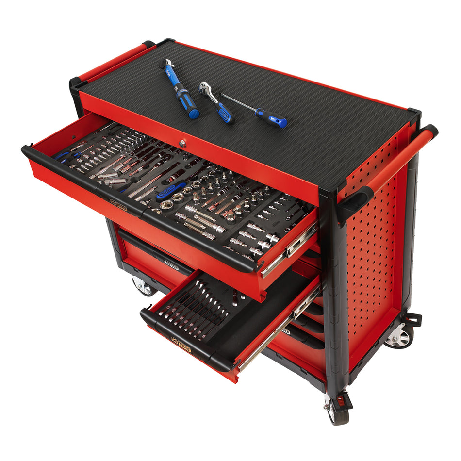 KS Tools ULTIMATE 809.0013 lege rode gereedschapswagen met 13 laden