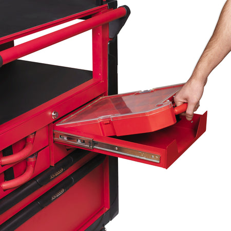 KS Tools ULTIMATE 809.0014 rode mobiele werkbank met 14 laden – foto 3