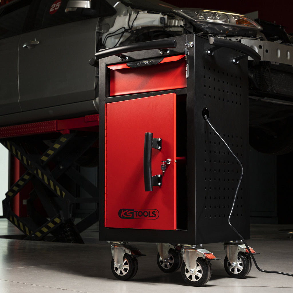 KS Tools ULTIMATE 816.0002 rood-zwarte diagnosewagen met 1 lade en 1 deur – foto 4
