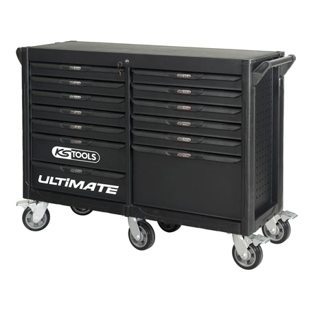 KS Tools ULTIMATE 816.0013 lege zwarte gereedschapswagen met 13 laden en 6 wielen