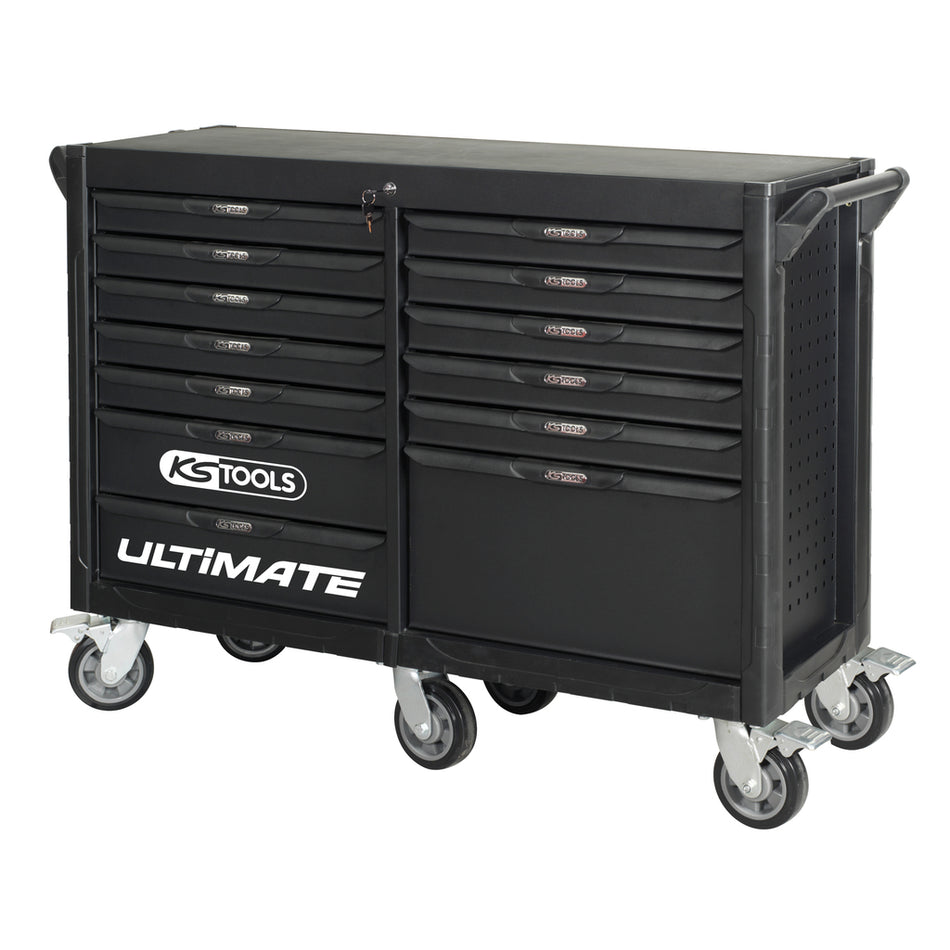KS Tools ULTIMATE 816.0013 lege zwarte gereedschapswagen met 13 laden en 6 wielen