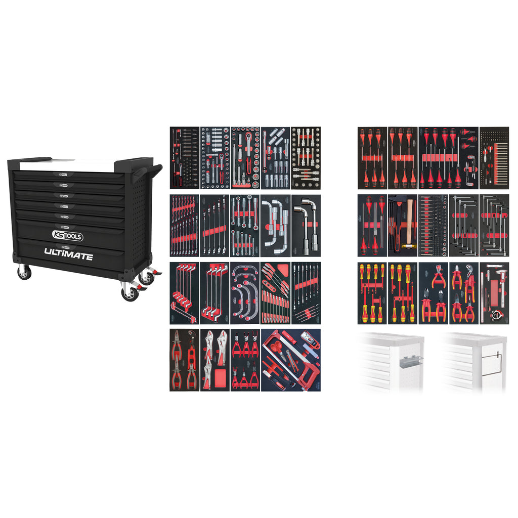 KS Tools ULTIMATE XL 825.7562 gereedschapswagen met 7 laden en 562 gereedschappen