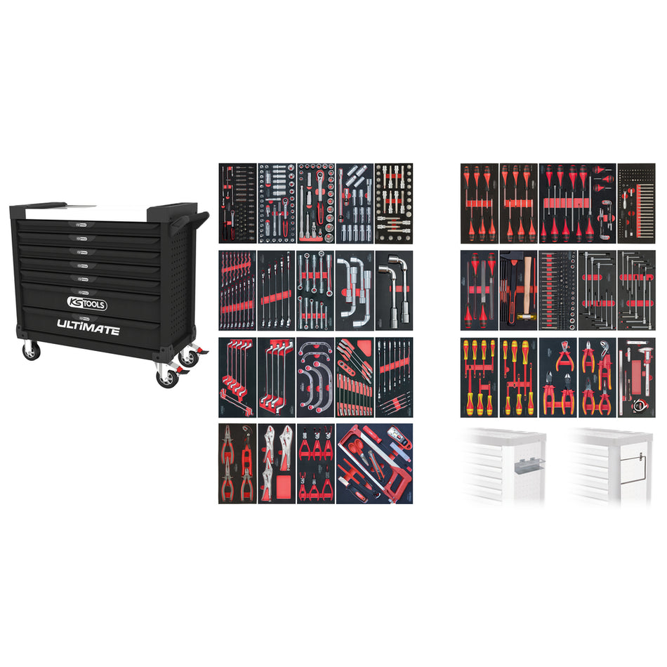 KS Tools ULTIMATE XL 825.7562 gereedschapswagen met 7 laden en 562 gereedschappen