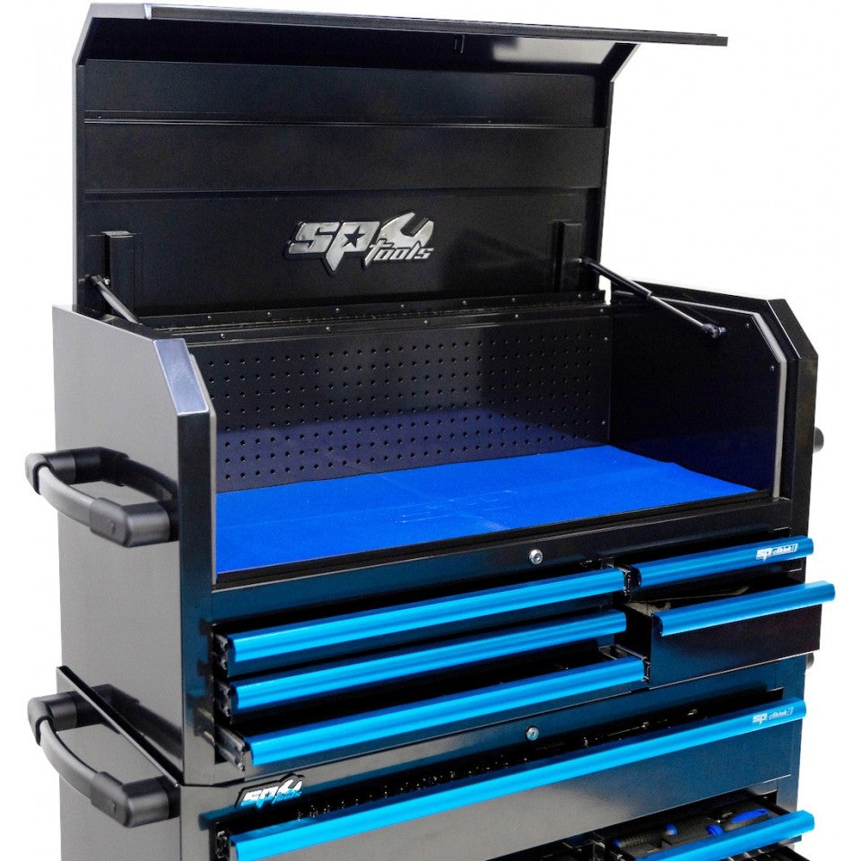 SP Tools SP40699BL Custom Sumo gereedschapswagen met topkist, blauwe grepen, foto 3