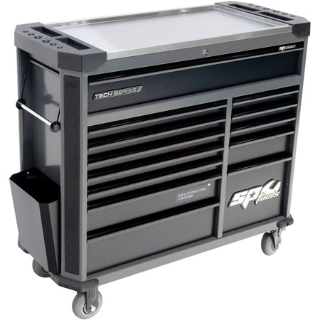 SP Tools Tech Series XL 506-delige gevulde gereedschapswagen – Zwart