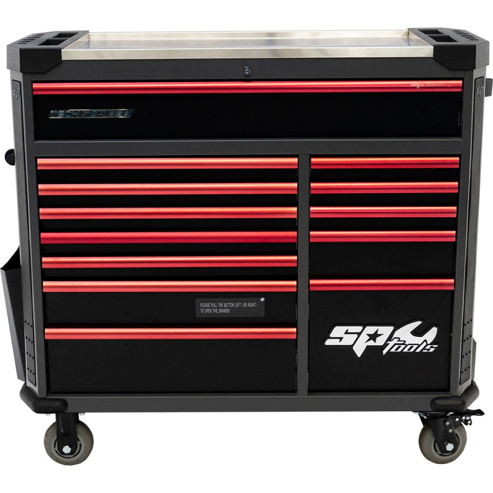 SP Tools Tech Series XL 506-delige gevulde gereedschapswagen – Rood, foto 3