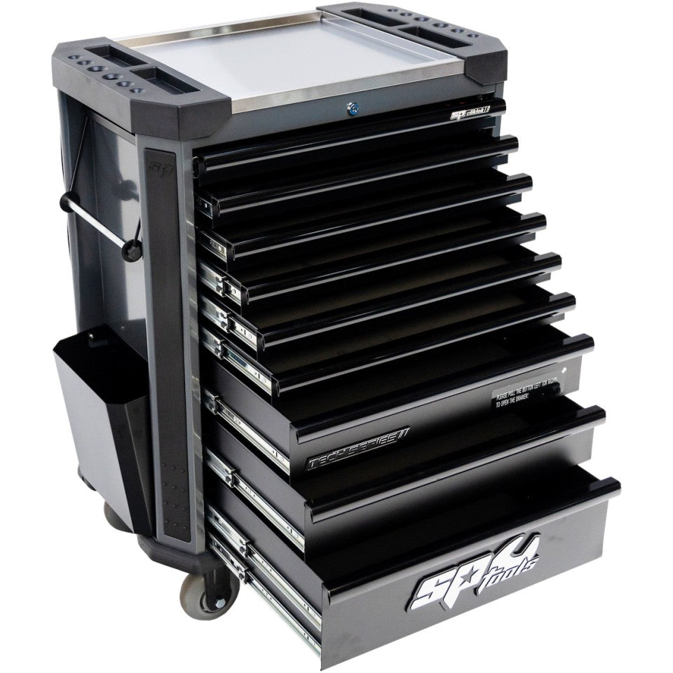 SP Tools Tech Series 453-delige gevulde gereedschapswagen – Zwart, foto 2