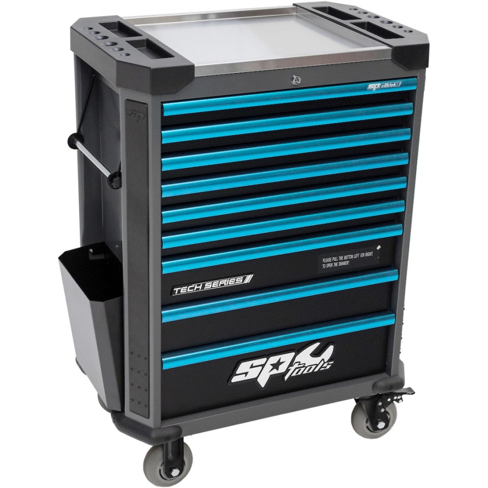 SP Tools Tech Series 453-delige gevulde gereedschapswagen – Blauw