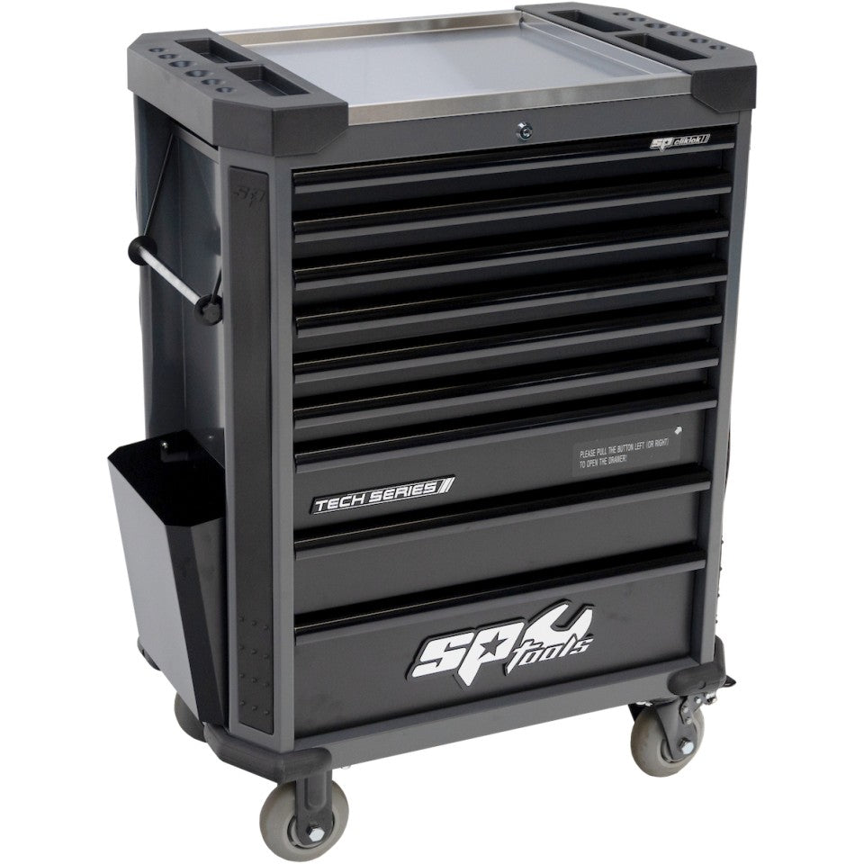 SP Tools Tech Series 453-delige gevulde gereedschapswagen – Zwart
