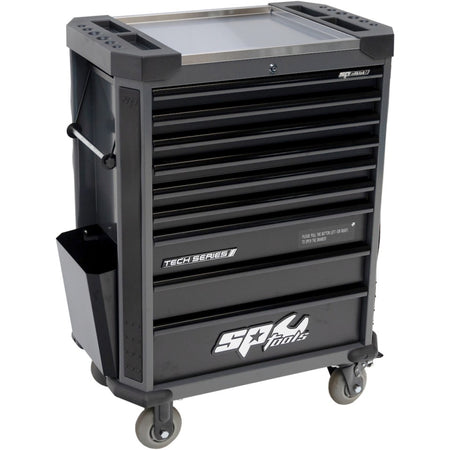 SP Tools Tech Series 453-delige gevulde gereedschapswagen – Zwart