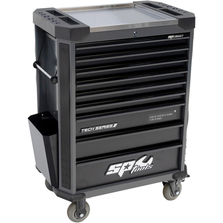 SP Tools Tech Series 453-delige gevulde gereedschapswagen – Zwart
