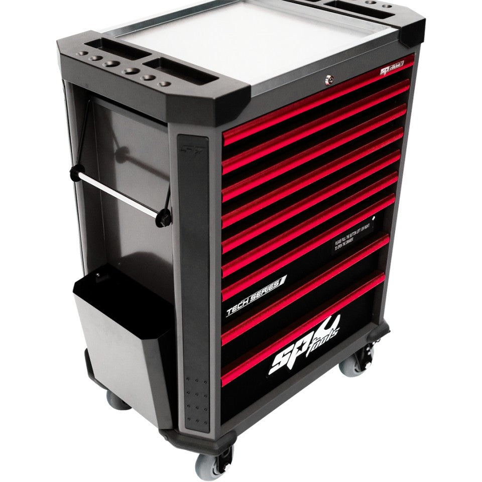 SP Tools Tech Series 453-delige gevulde gereedschapswagen – Rood, foto 2